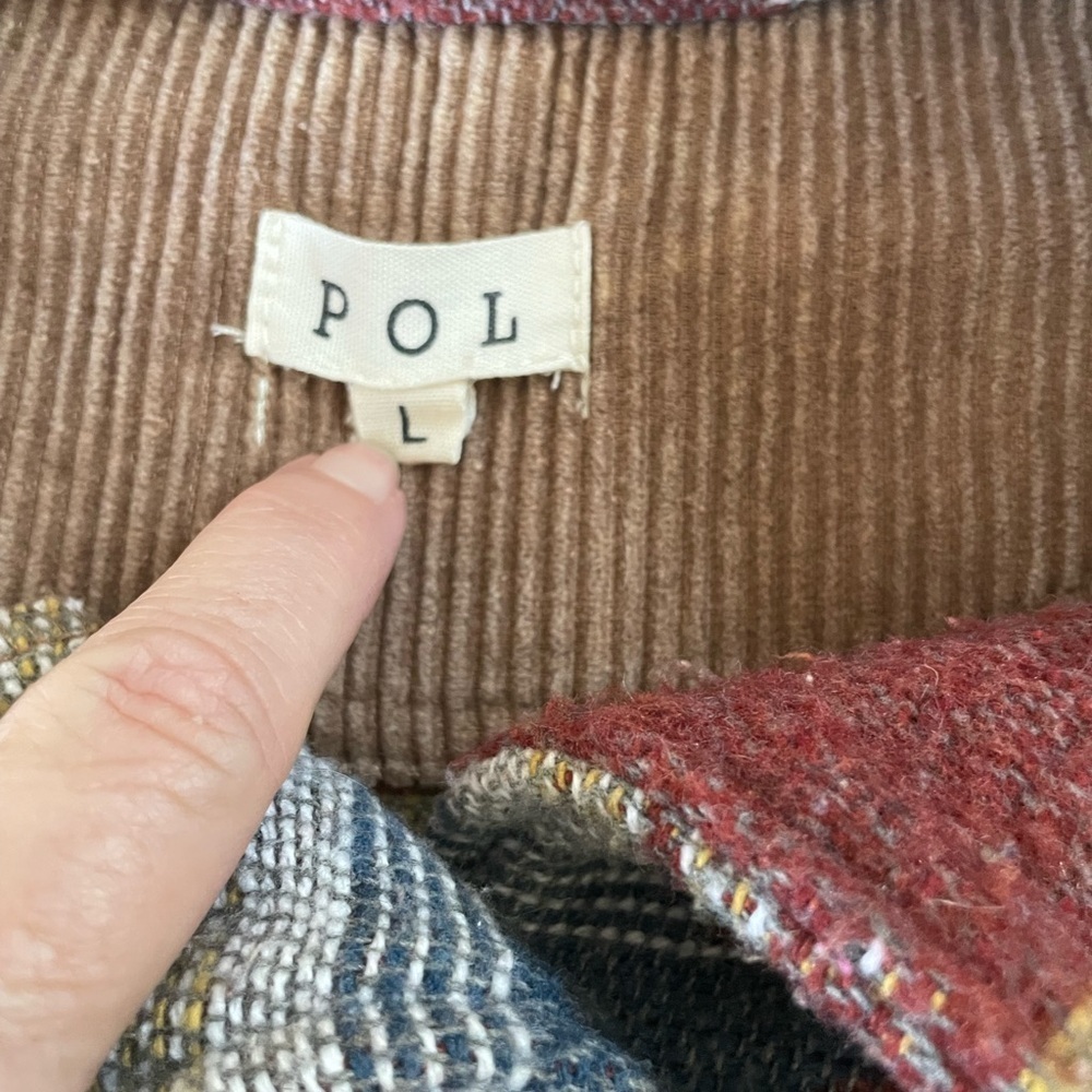 Pol Jacket Shacket Southwestern Pattern Corduroy … - image 5